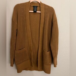 Max & Mia 100% Cotton!! Cozy Open Front Cardigan - Brown. Size Small